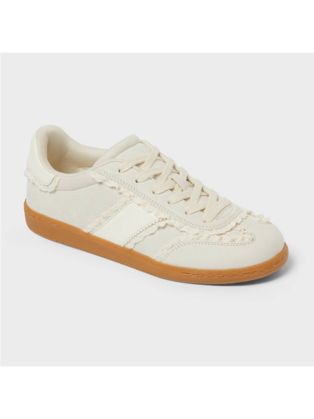 New with tags. In box. Universal Thread Cream Lace-Up Sneakers with Gum Sole